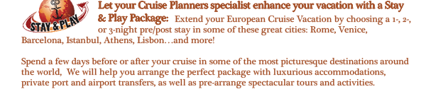 Let your Sharon Viotto Specialist Enhance your vacation with a Stay and Play Package!